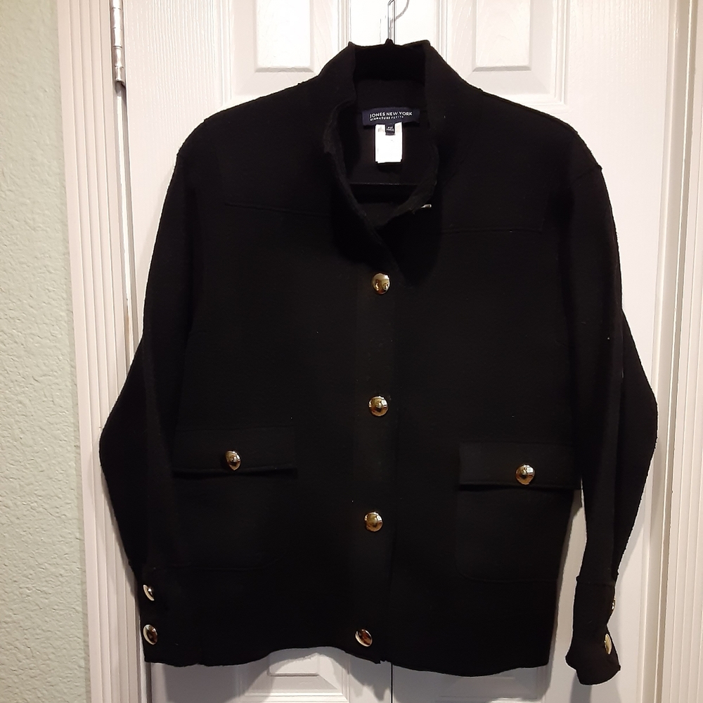 JONES NY wool sweater coat MP